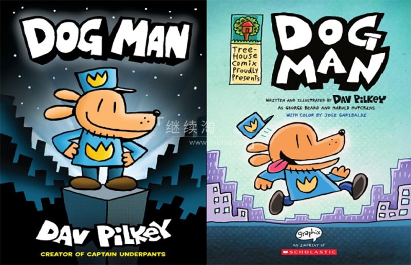 神探狗Dog Man》幽默原版英文漫画桥梁书，8册PDF绘本+