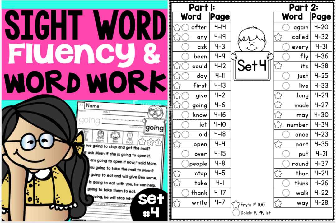 Sight Word Sight Word Fluency and Word Work 图片21